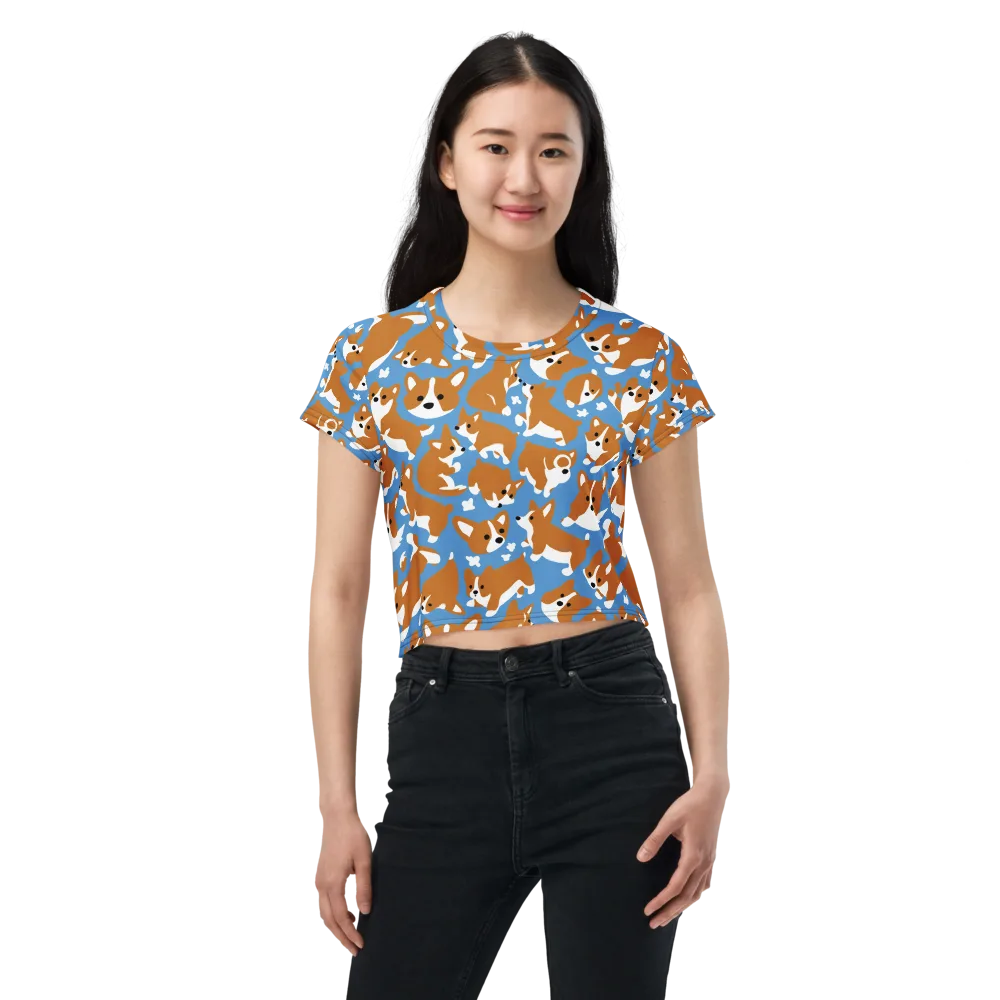 Welsh Wiggle on Crop Tee — Front