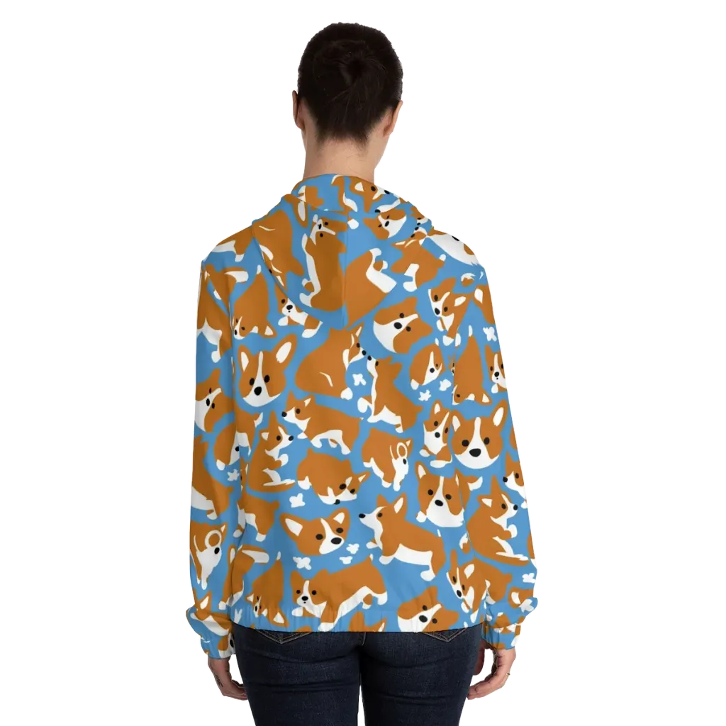 Welsh Wiggle on Women's Full-Zip Hoodie — Back On Person
