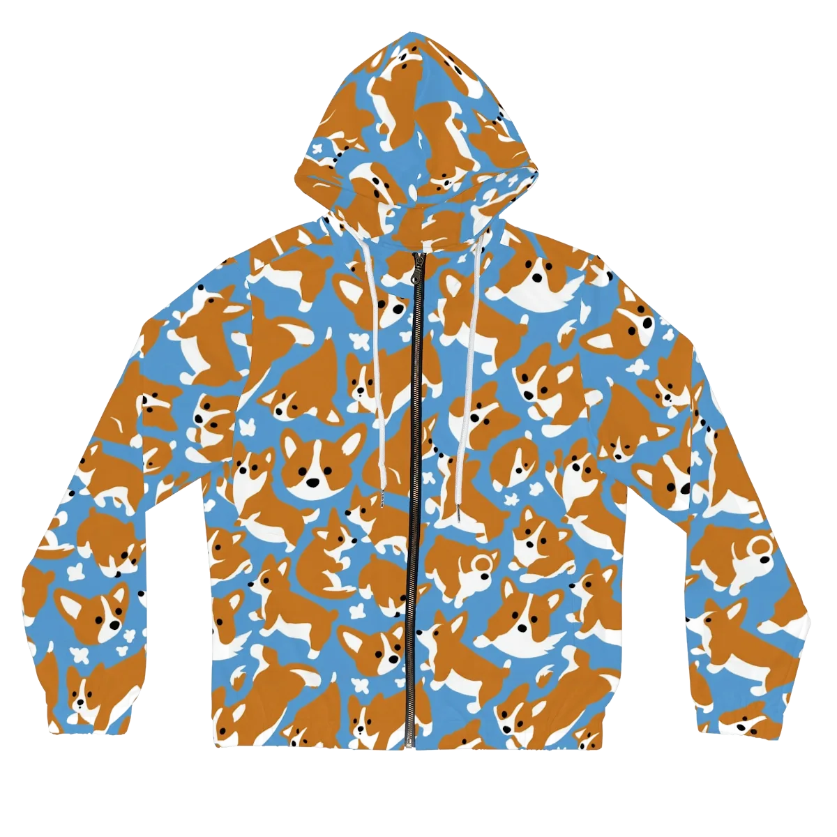 Welsh Wiggle on Women's Full-Zip Hoodie — Front