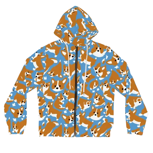 Welsh Wiggle on a Women's Full-Zip Hoodie