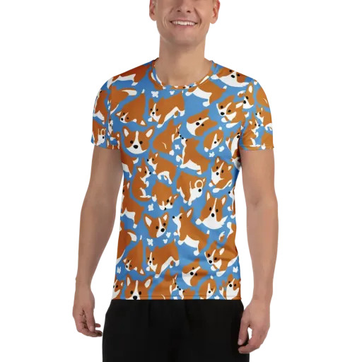 Welsh Wiggle on a Men's Athletic T-Shirt