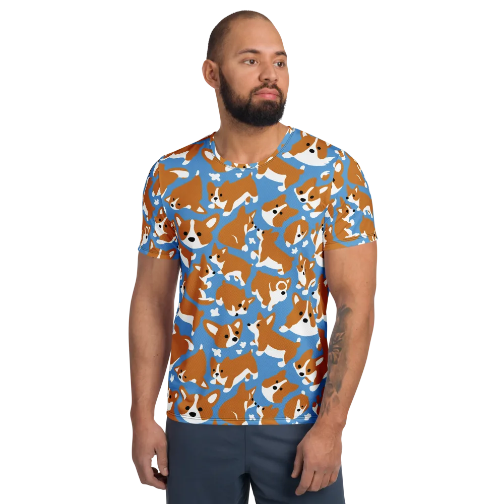Welsh Wiggle on Men's Athletic T-Shirt — Front