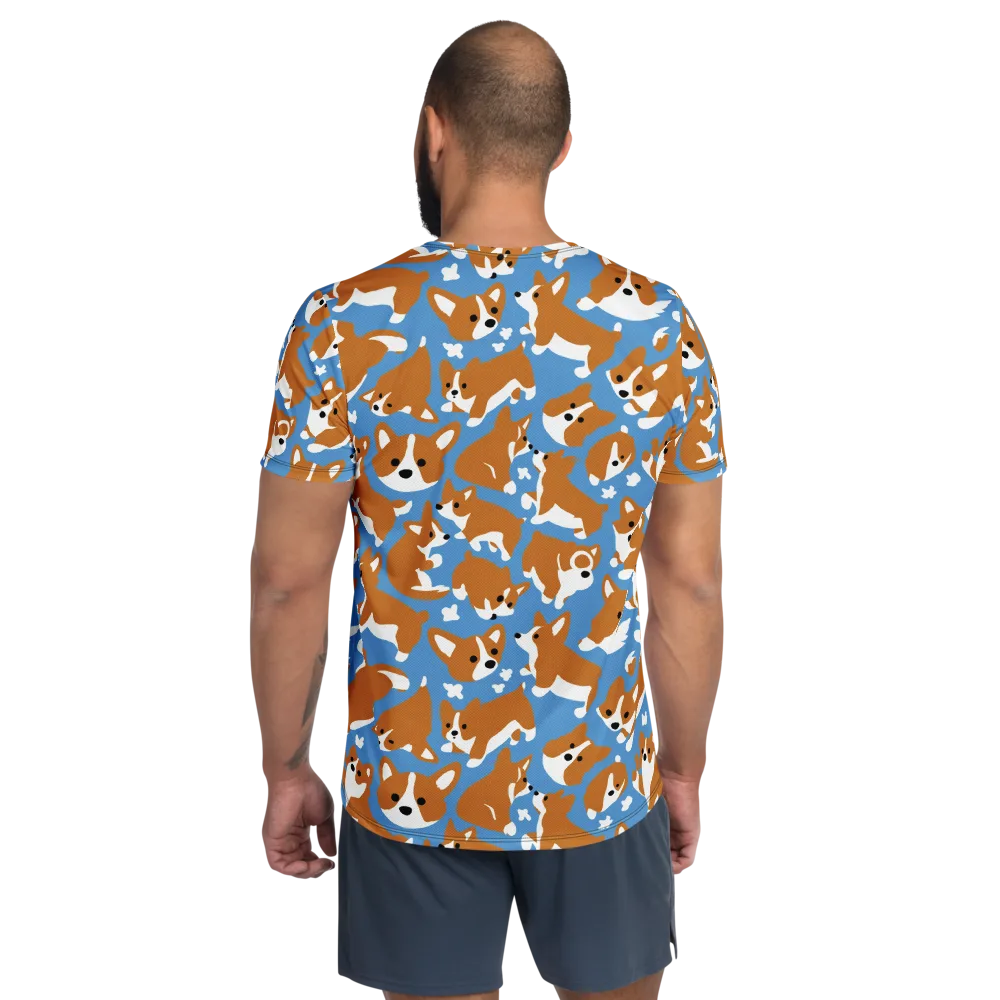 Welsh Wiggle on Men's Athletic T-Shirt — Back