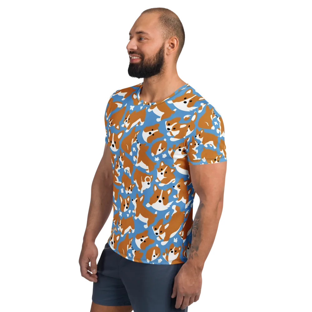 Welsh Wiggle on Men's Athletic T-Shirt — Left