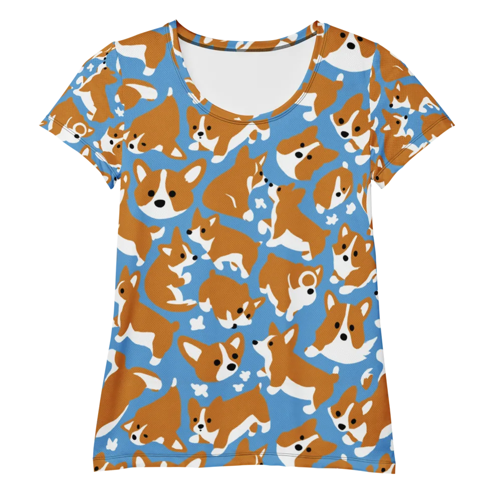 Welsh Wiggle on Women's Athletic T-Shirt — Front