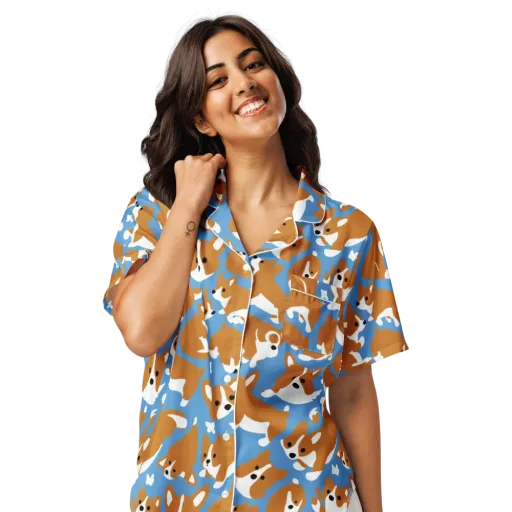 Welsh Wiggle on a Women's Short Sleeve Pajama Top