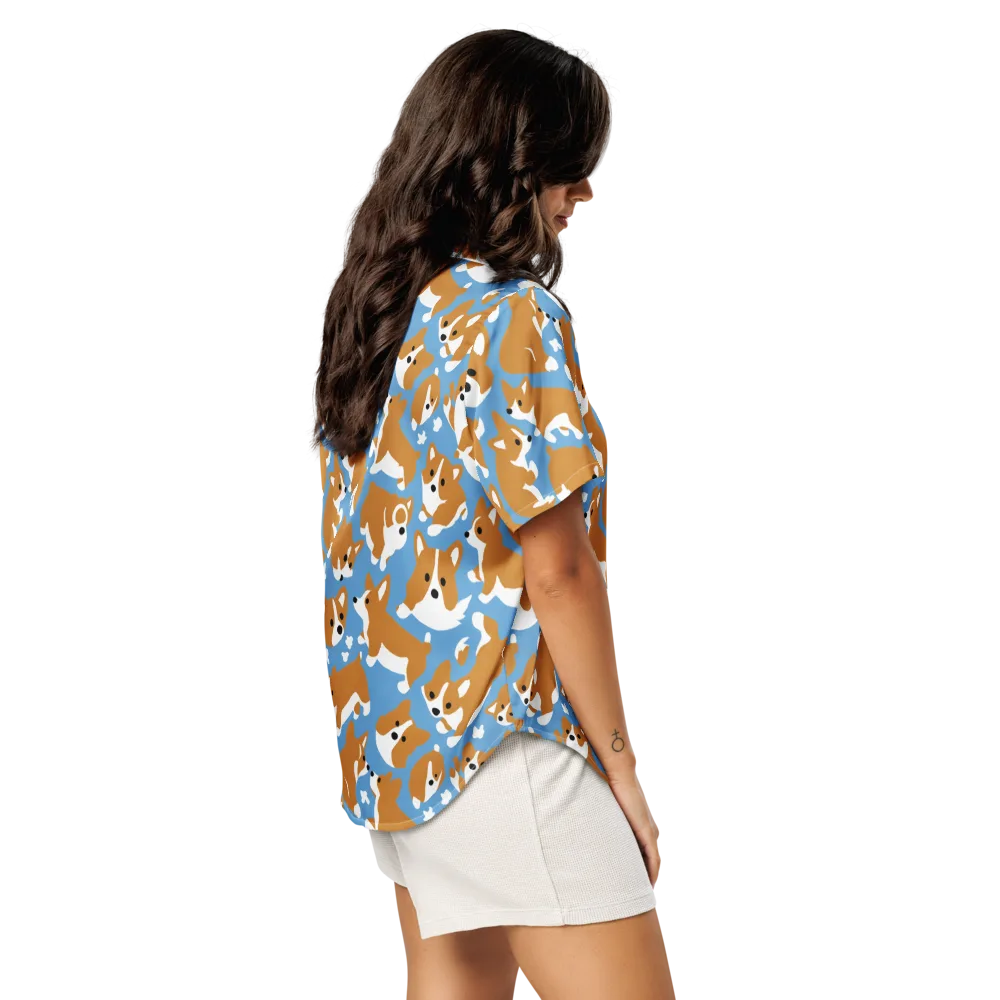 Welsh Wiggle on Women's Short Sleeve Pajama Top — Right Back
