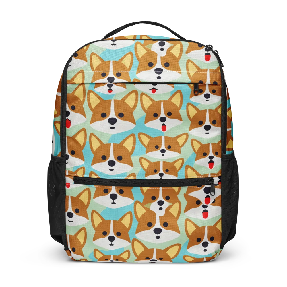Corgi Parade on Utility Backpack — Front