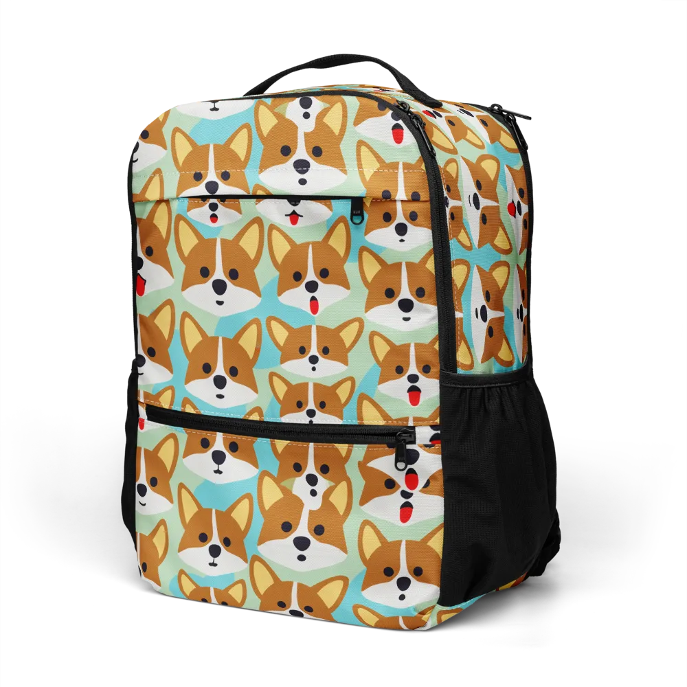 Corgi Parade on Utility Backpack — Left Front