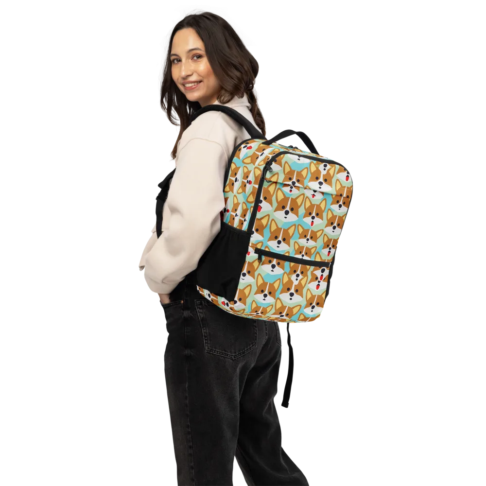 Corgi Parade on Utility Backpack — Back