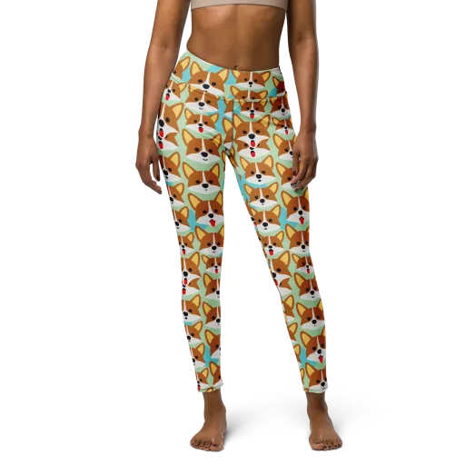 Corgi Parade on a Yoga Leggings