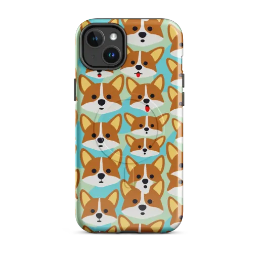 Corgi Parade on a MagSafe Tough Case for iPhone®