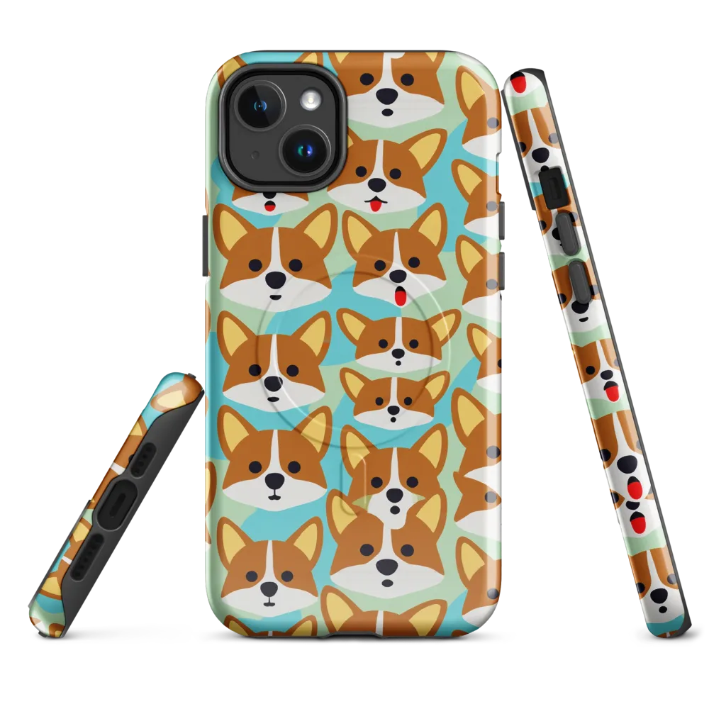 Corgi Parade on MagSafe Tough Case for iPhone® — Front