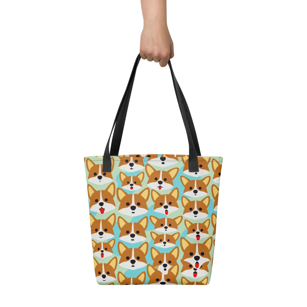 Corgi Parade on Tote Bag — Front