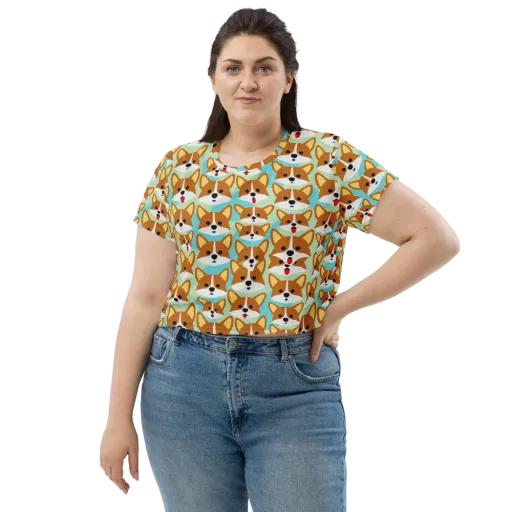 Corgi Parade on a Crop Tee