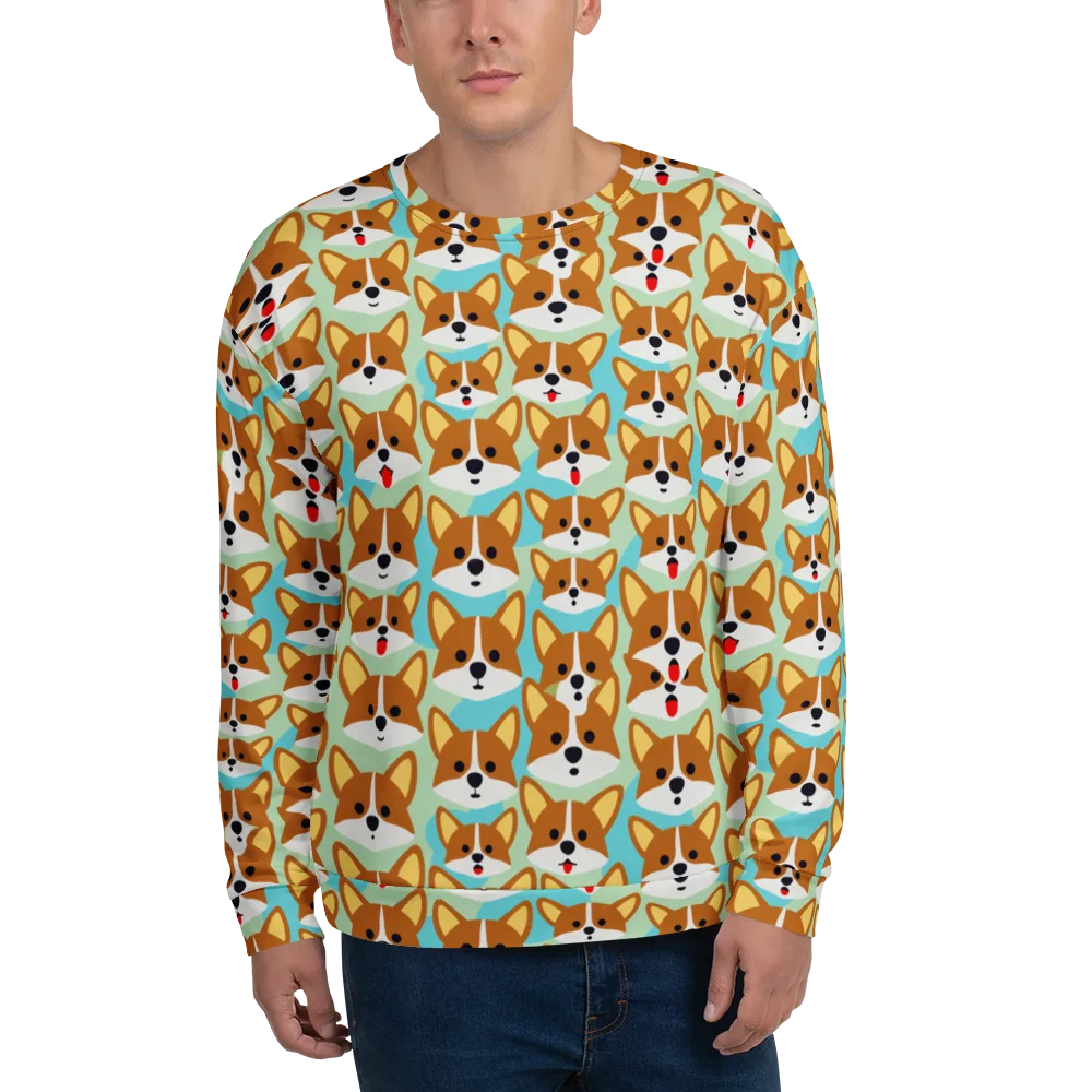 Corgi Parade on Sweatshirt — Front