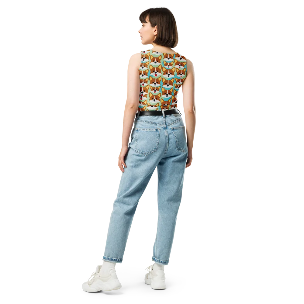 Corgi Parade on Crop Top — Back