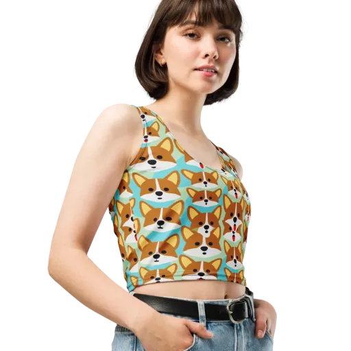 Corgi Parade on a Crop Top