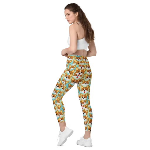 Corgi Parade on a Leggings with Pockets