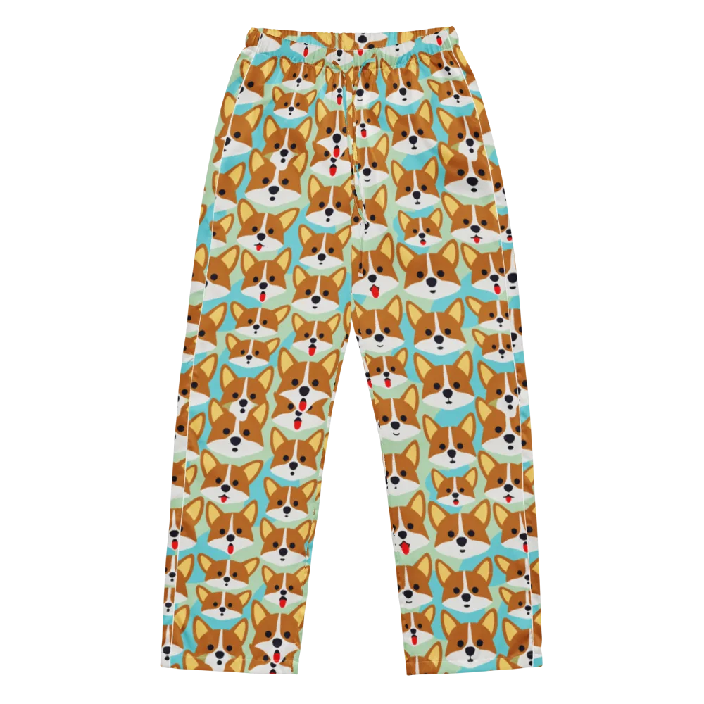 Corgi Parade on Women's Pajama Pants — Front