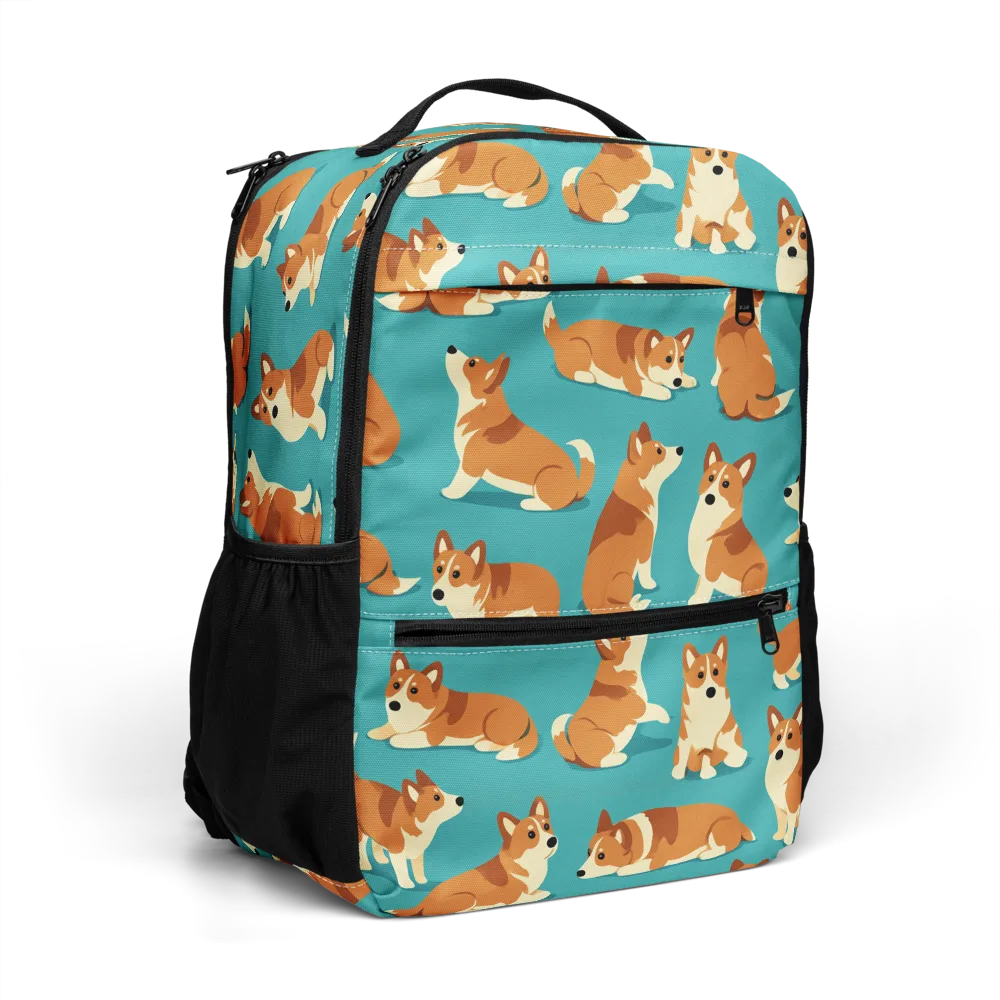 Teal Tails on Utility Backpack — Right Front