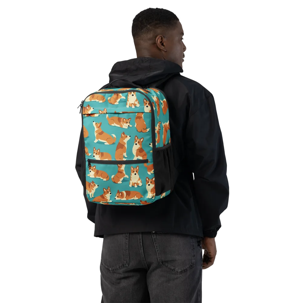 Teal Tails on Utility Backpack — Back