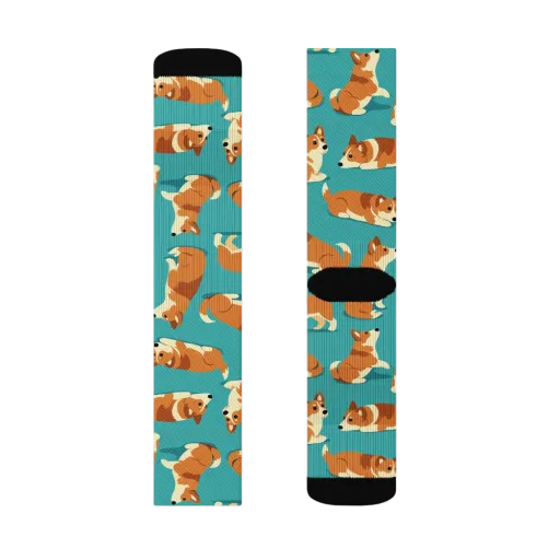 Teal Tails on a Socks