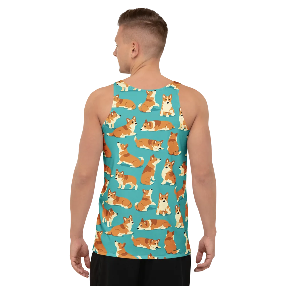 Teal Tails on Men's Tank Top — Back