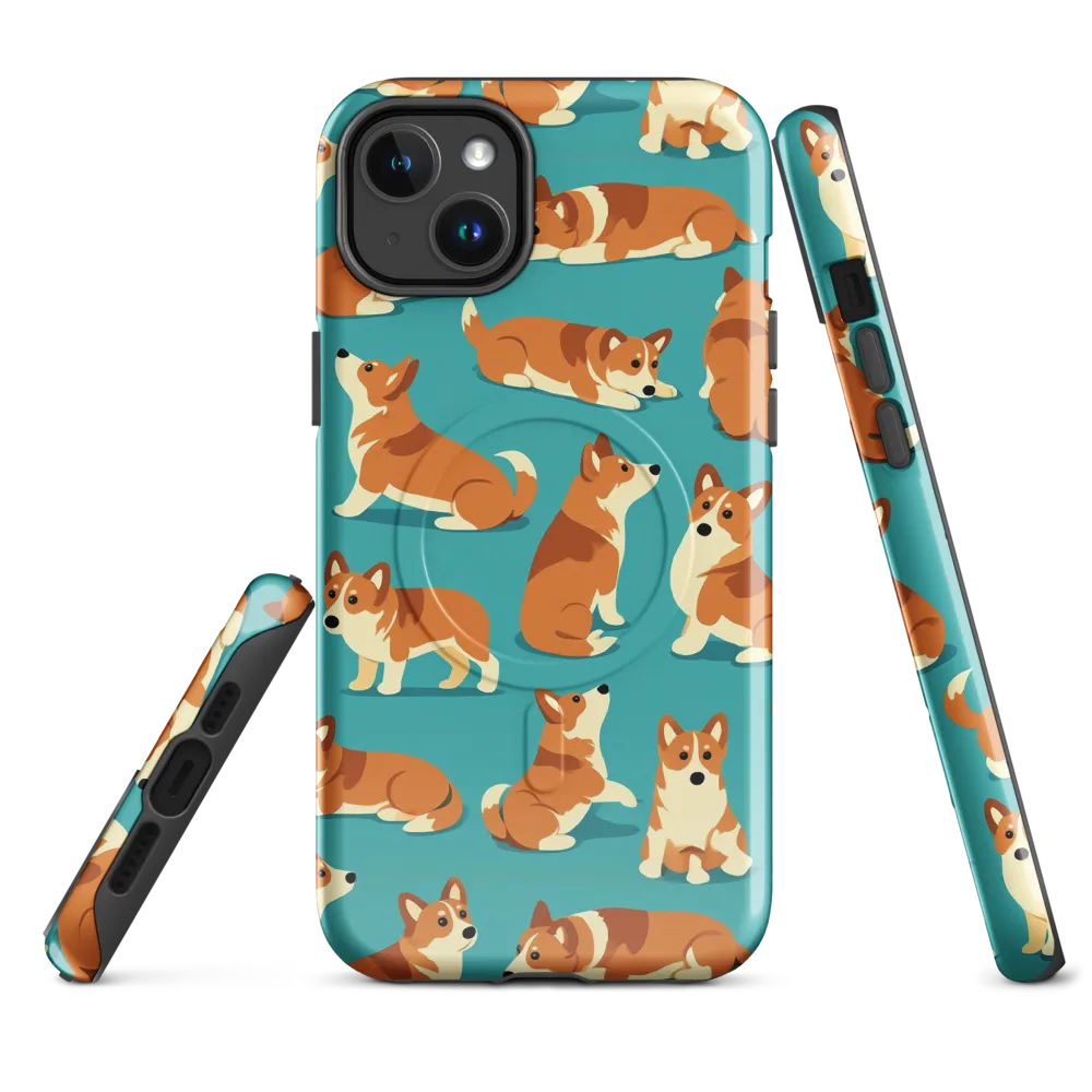 Teal Tails on MagSafe Tough Case for iPhone® — Front