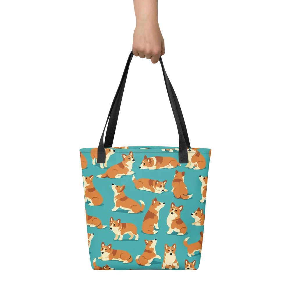 Teal Tails on Tote Bag — Front