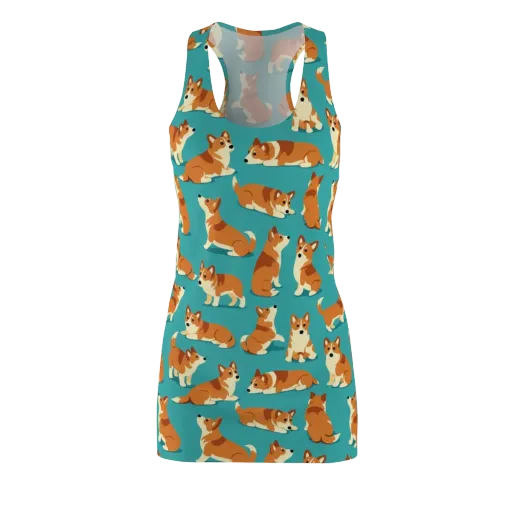 Teal Tails on a Racerback Dress