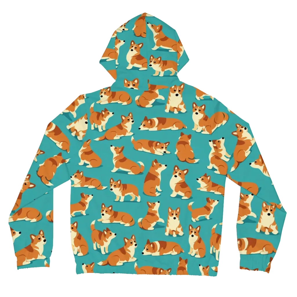 Teal Tails on Women's Full-Zip Hoodie — Back