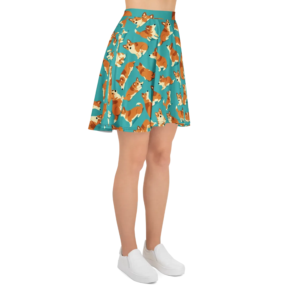 Teal Tails on Skater Skirt — Right