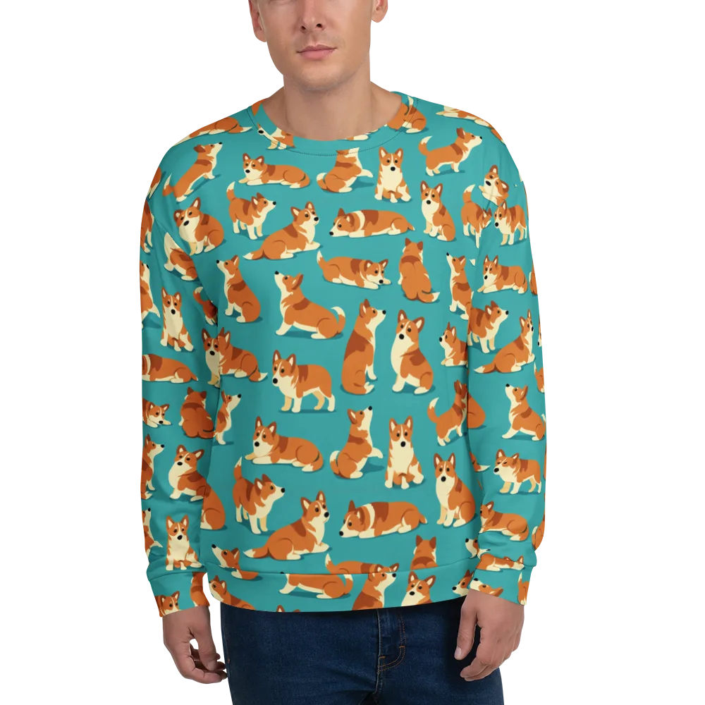 Teal Tails on Sweatshirt — Front
