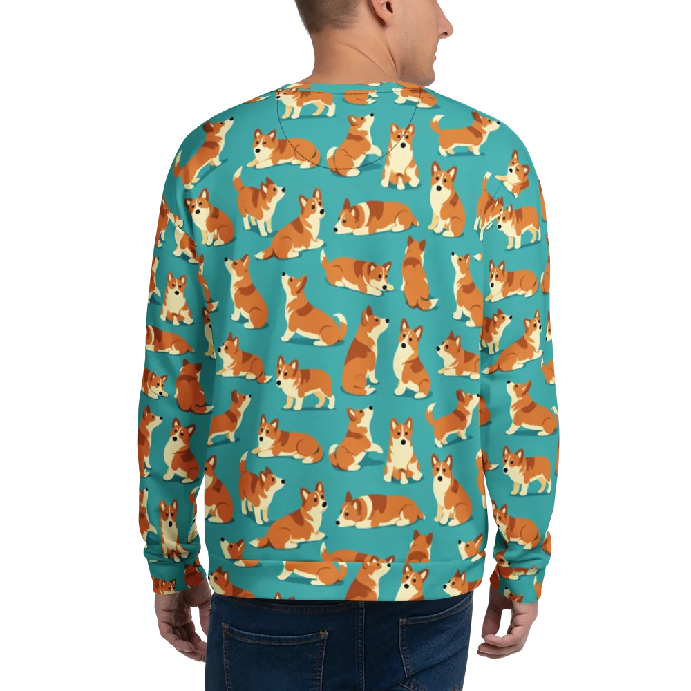 Teal Tails on Sweatshirt — Back