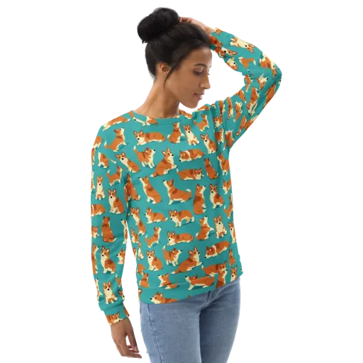 Teal Tails on a Sweatshirt