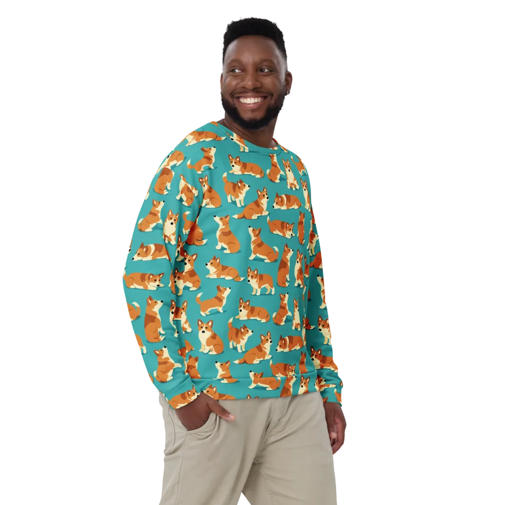 Teal Tails on Sweatshirt — Front