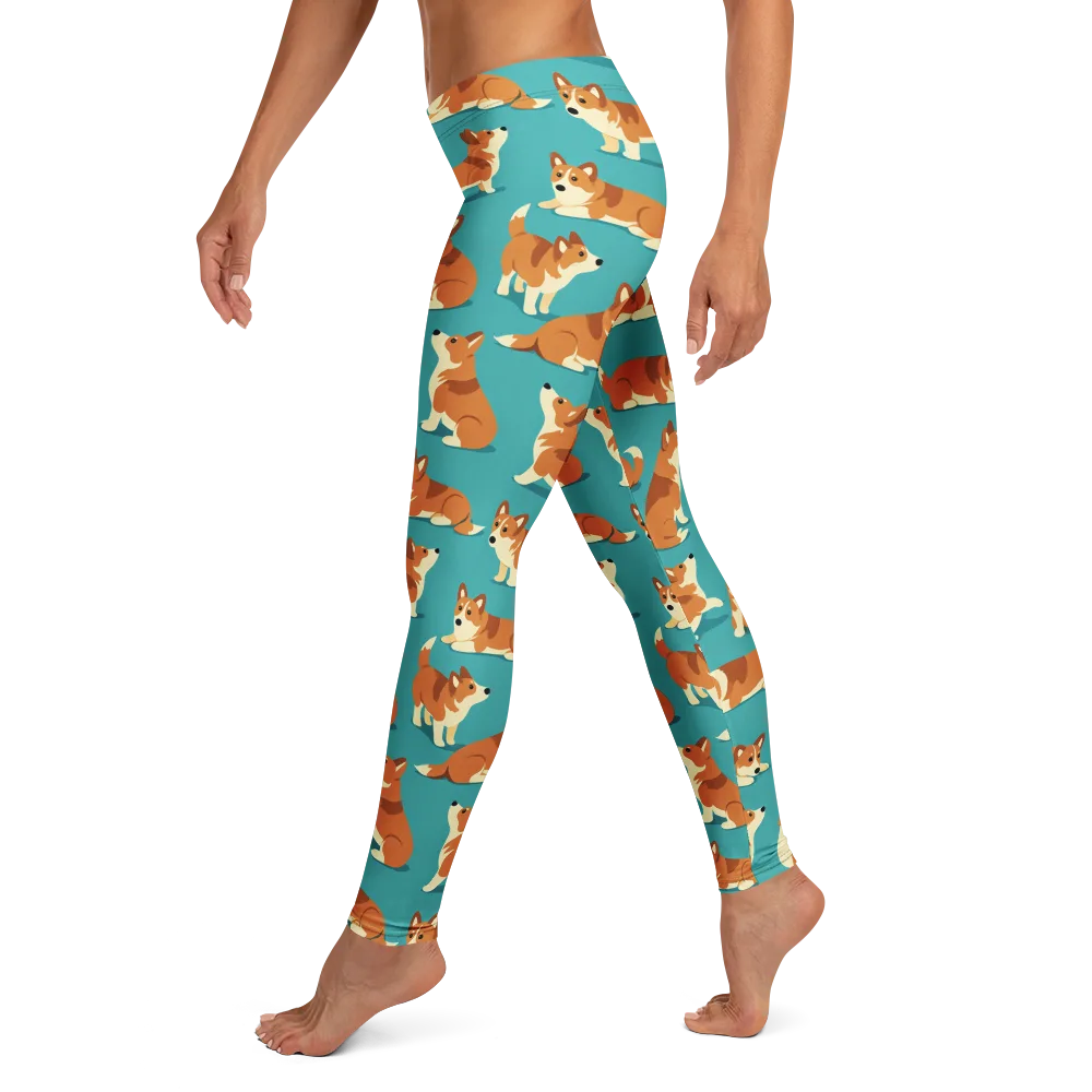Teal Tails on Leggings — Left