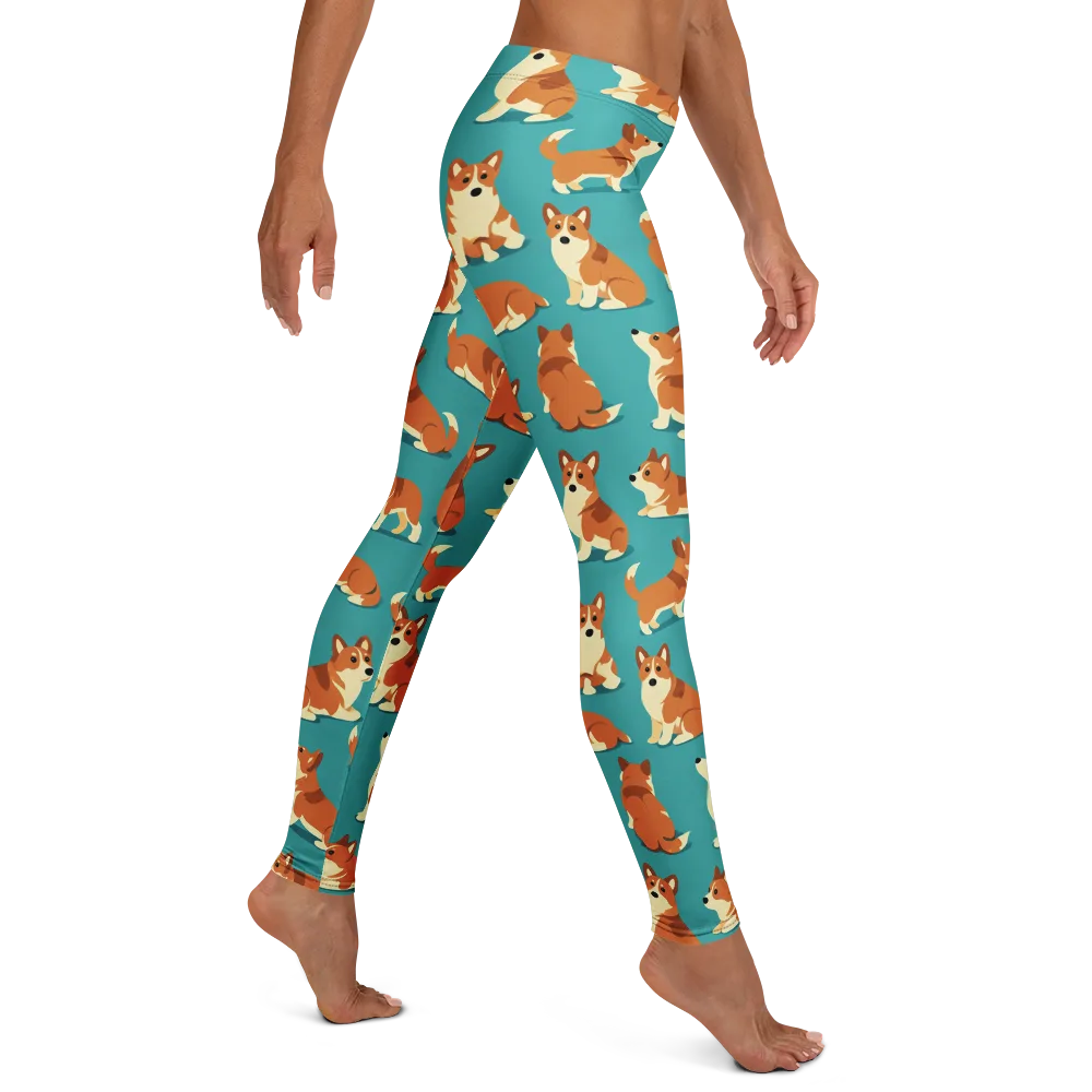 Teal Tails on Leggings — Right
