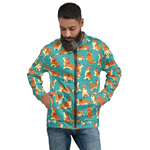 Teal Tails on a Bomber Jacket