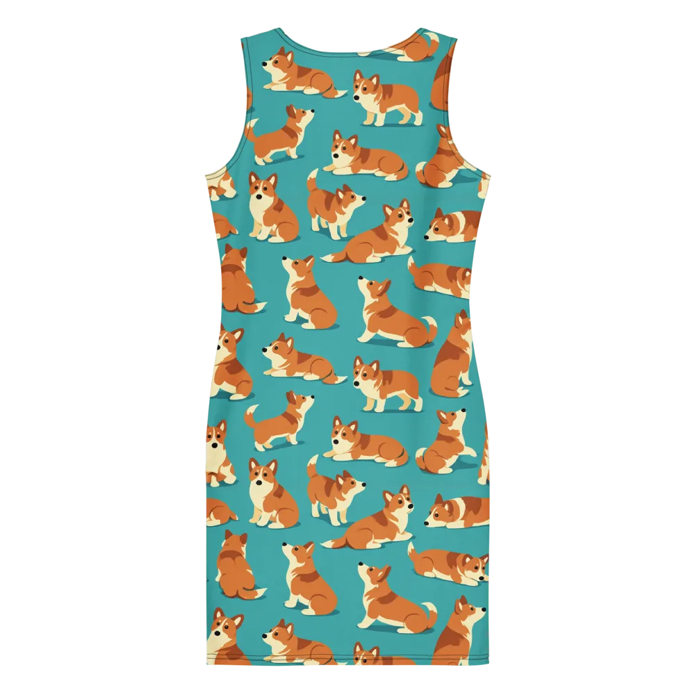 Teal Tails on Bodycon Dress — Back