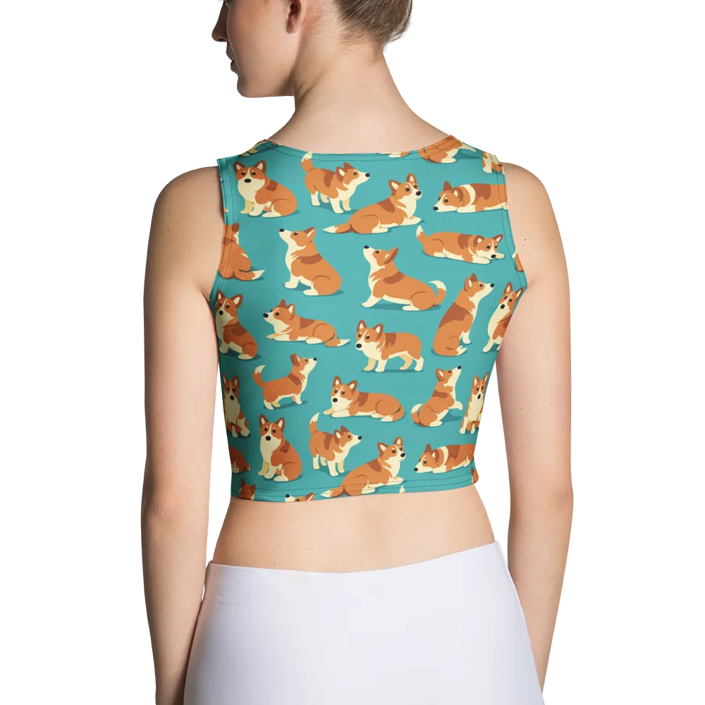 Teal Tails on Crop Top — Back