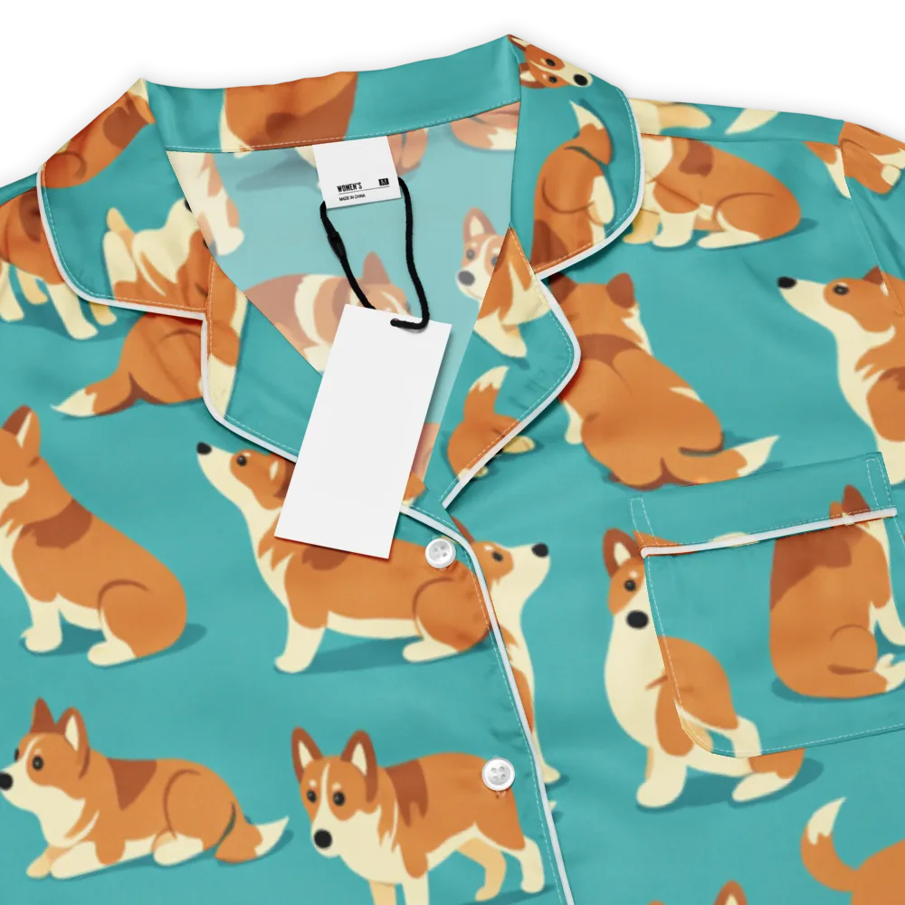 Teal Tails on Women's Short Sleeve Pajama Top — Product details