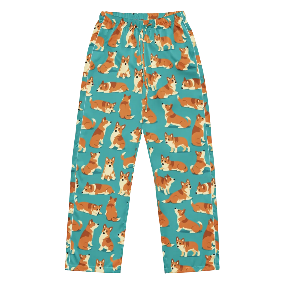 Teal Tails on Women's Pajama Pants — Front