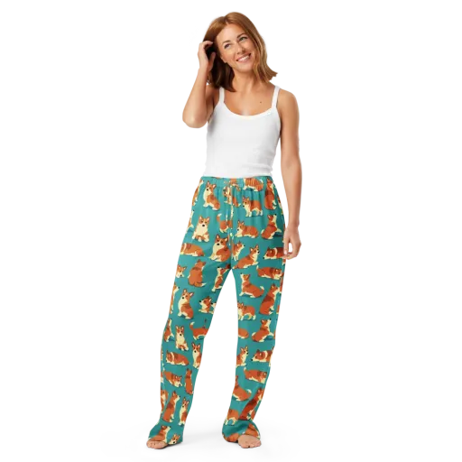 Teal Tails on a Women's Pajama Pants