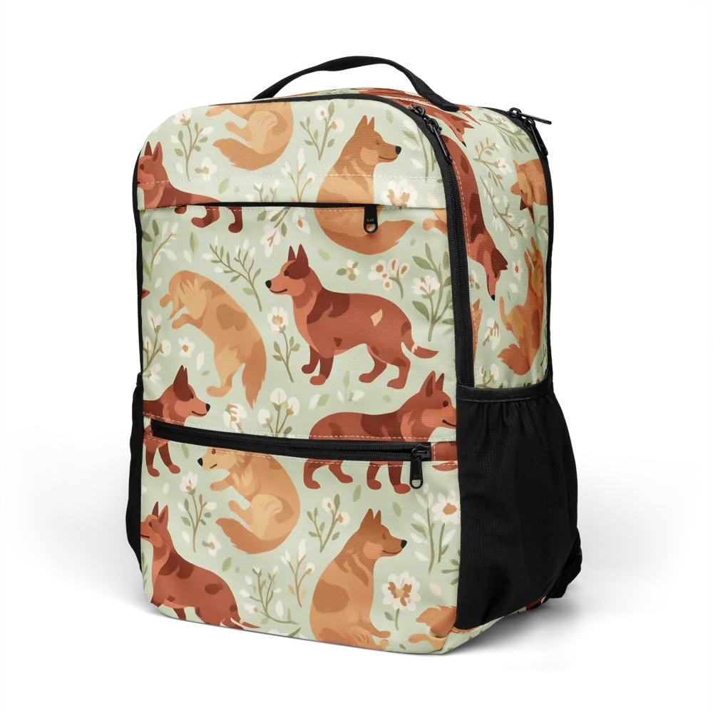 Vulpine Garden on Utility Backpack — Left Front
