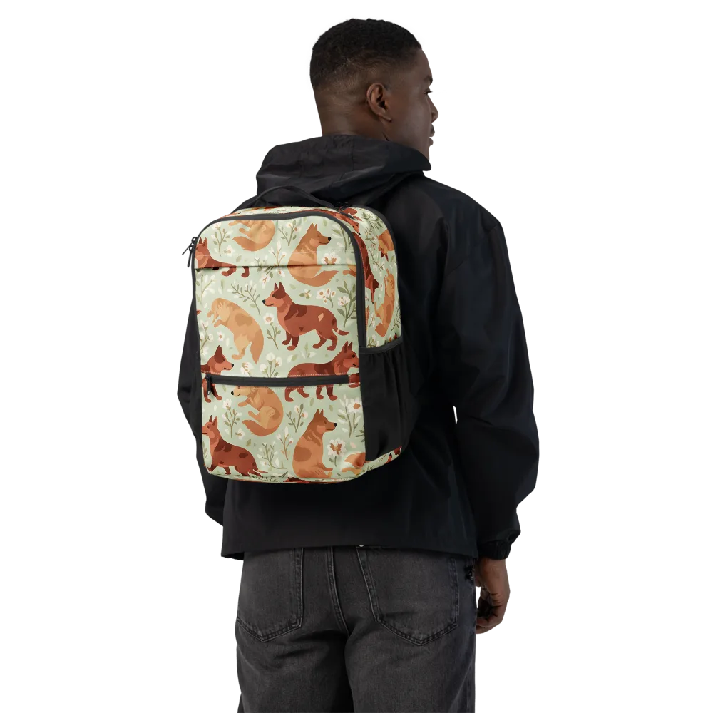 Vulpine Garden on Utility Backpack — Back