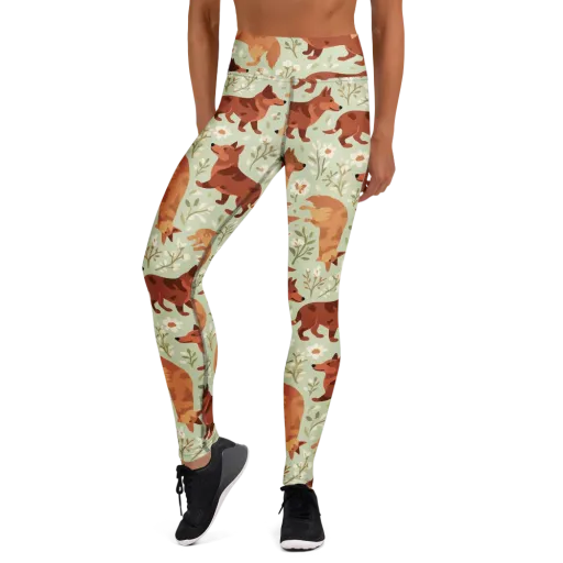 Vulpine Garden on a Yoga Leggings