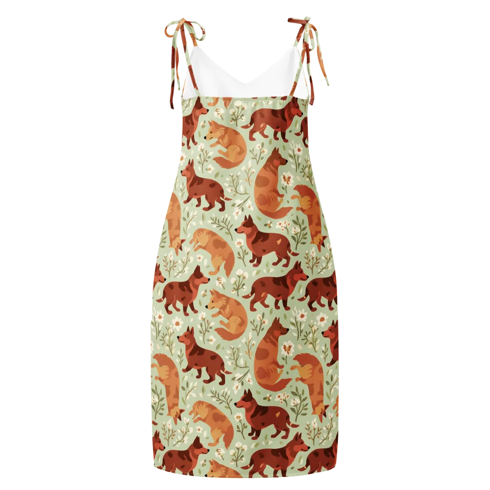 Vulpine Garden on Slip Dress — Back