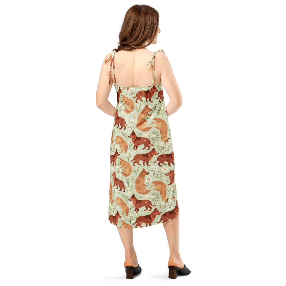 Vulpine Garden on Slip Dress — Back
